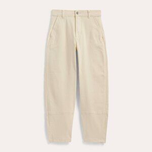 Everlane Women's Utility Barrel Pant in Bone White, Size 12
